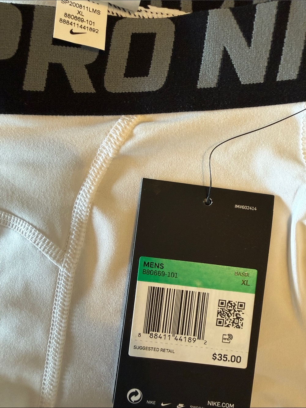 Nike Pro Men’s Compression Baseball sliders. Men's XL. - Picture 2 of 3
